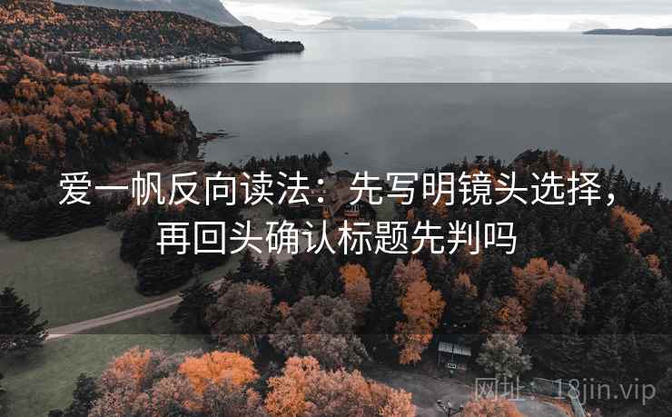 爱一帆反向读法：先写明镜头选择，再回头确认标题先判吗